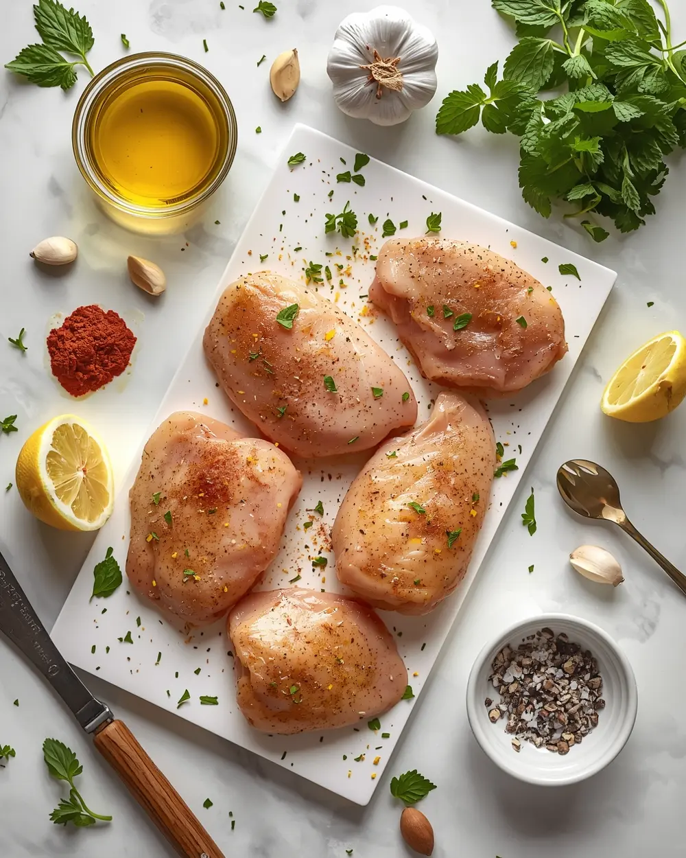 Ingredients for lemon chicken thighs