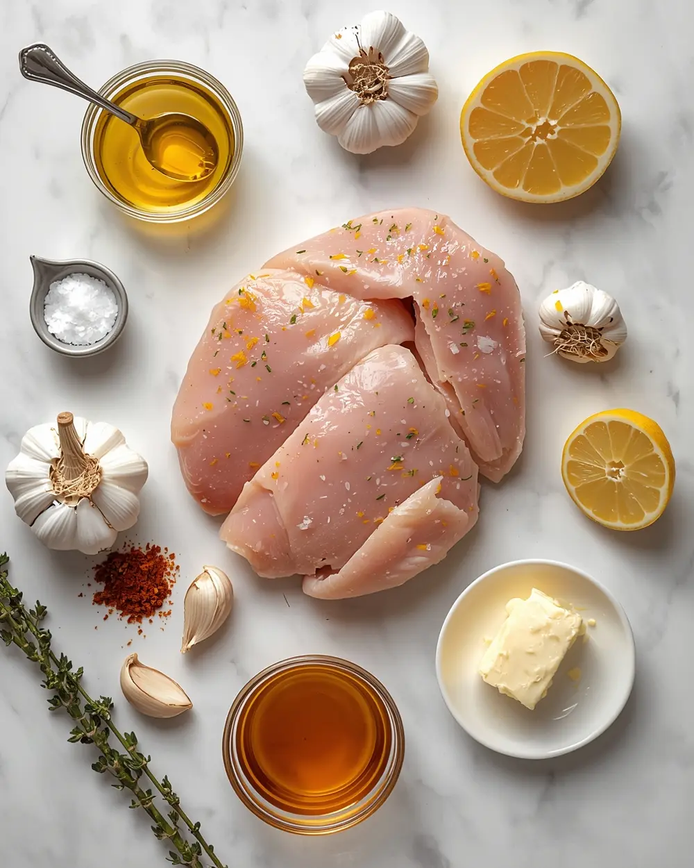 Ingredients for lemon chicken thighs