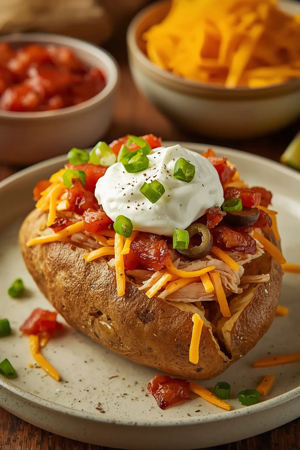 loaded baked potatoes