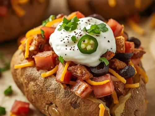 loaded baked potatoes