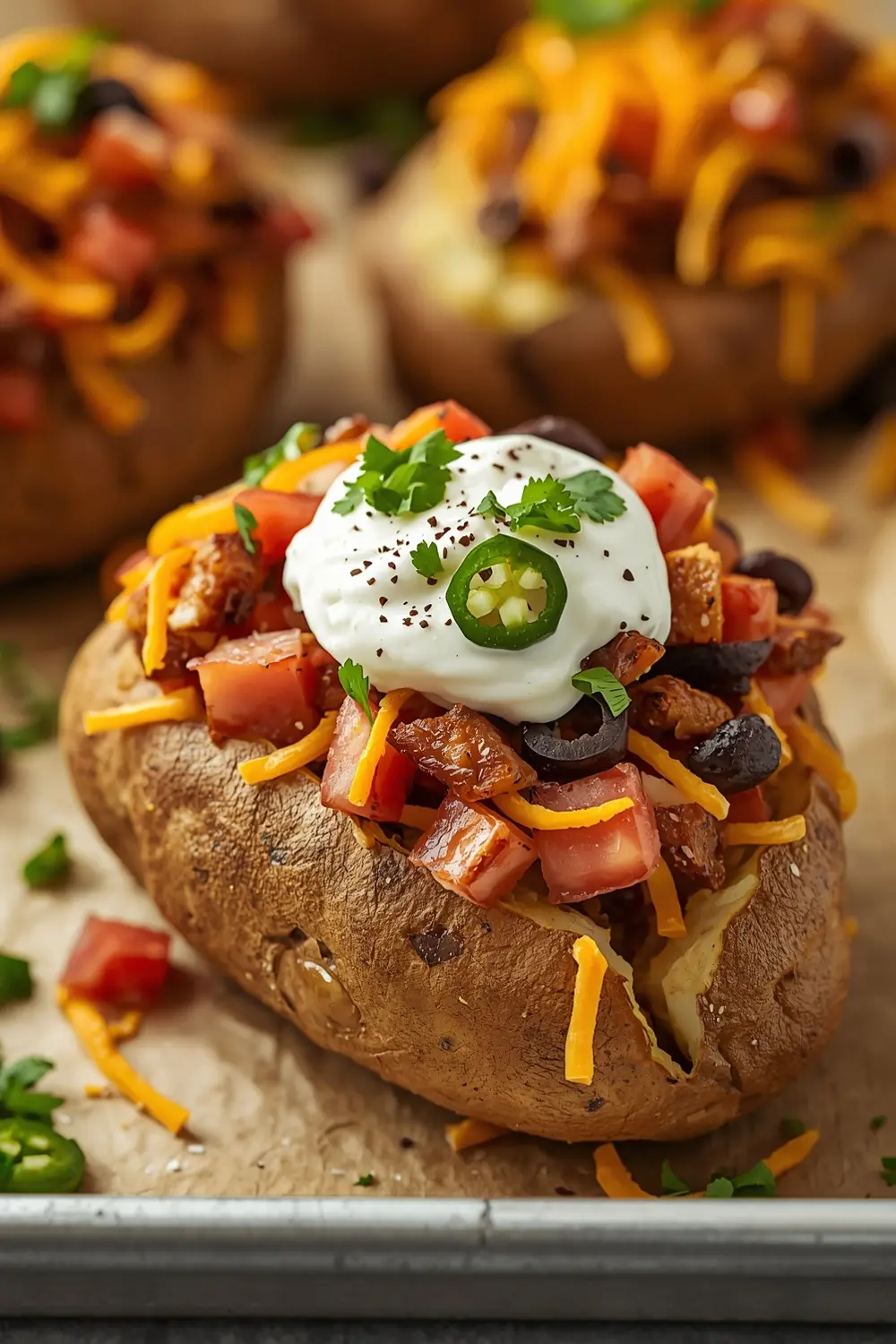 loaded baked potatoes