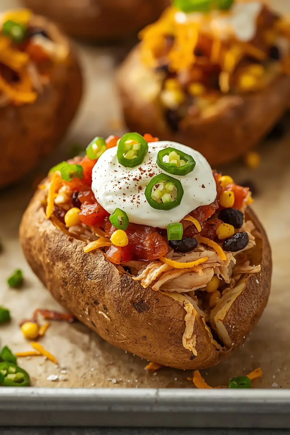 loaded baked potatoes
