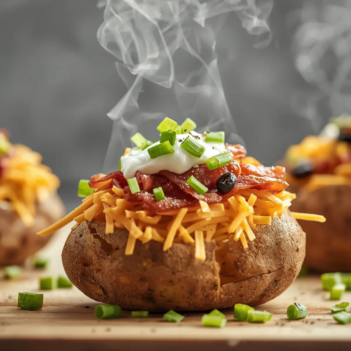 Cooking instructions for loaded baked potatoes
