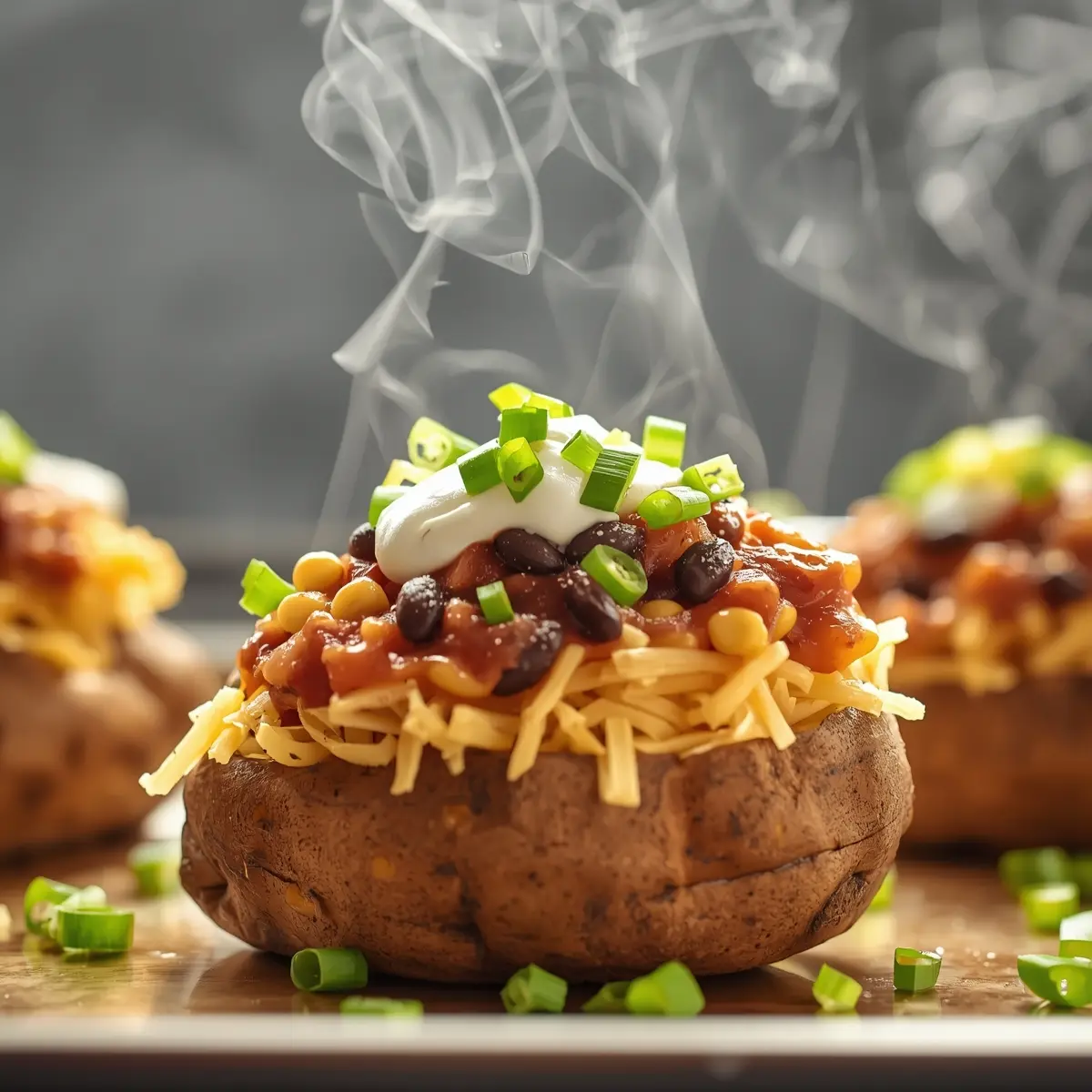 Cooking instructions for loaded baked potatoes