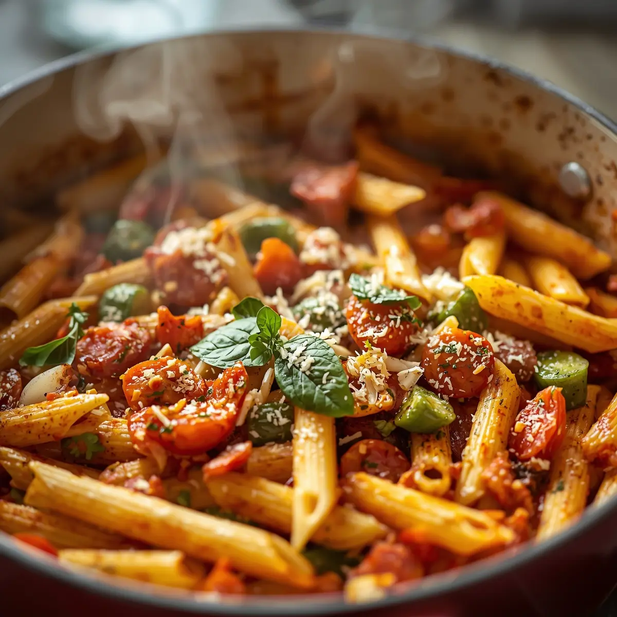 Cooking instructions for one pot pasta primavera