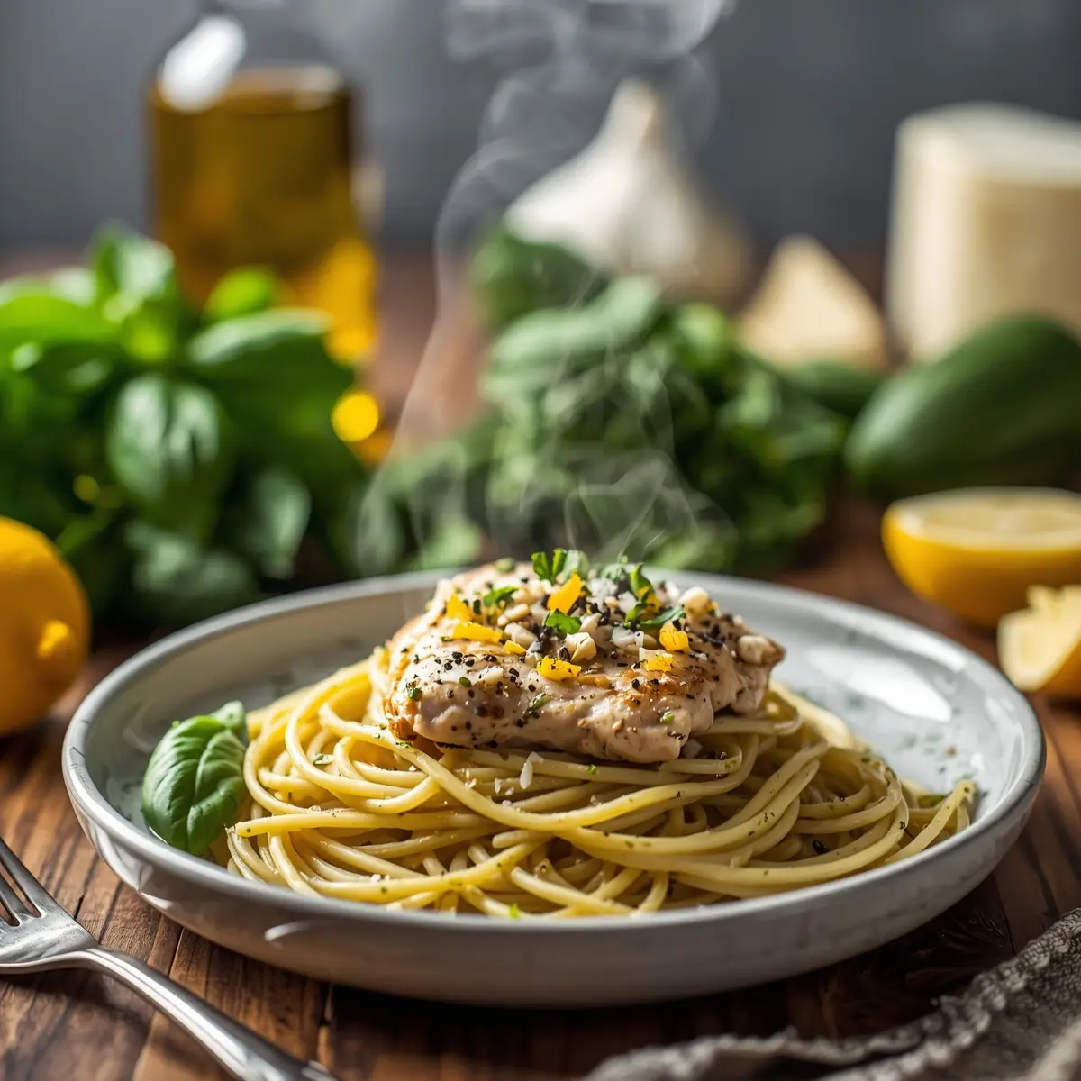 Cooking instructions for pesto pasta