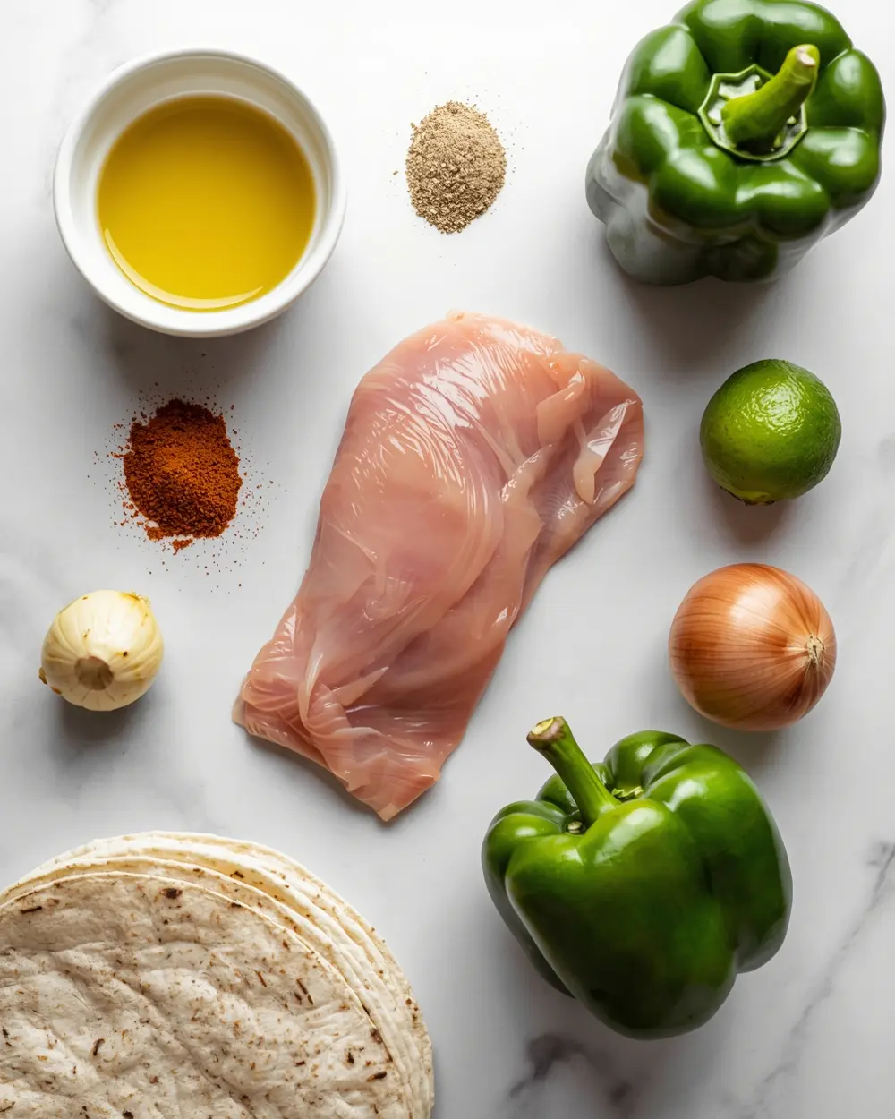 Ingredients for sheet pan fajitas