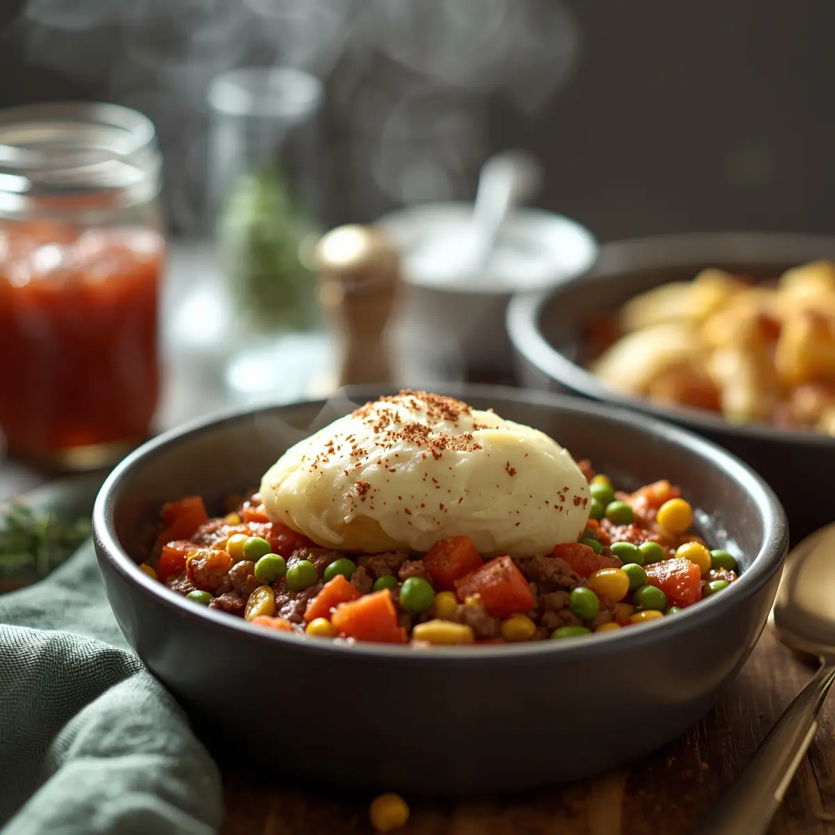 Cooking instructions for shepherd's pie