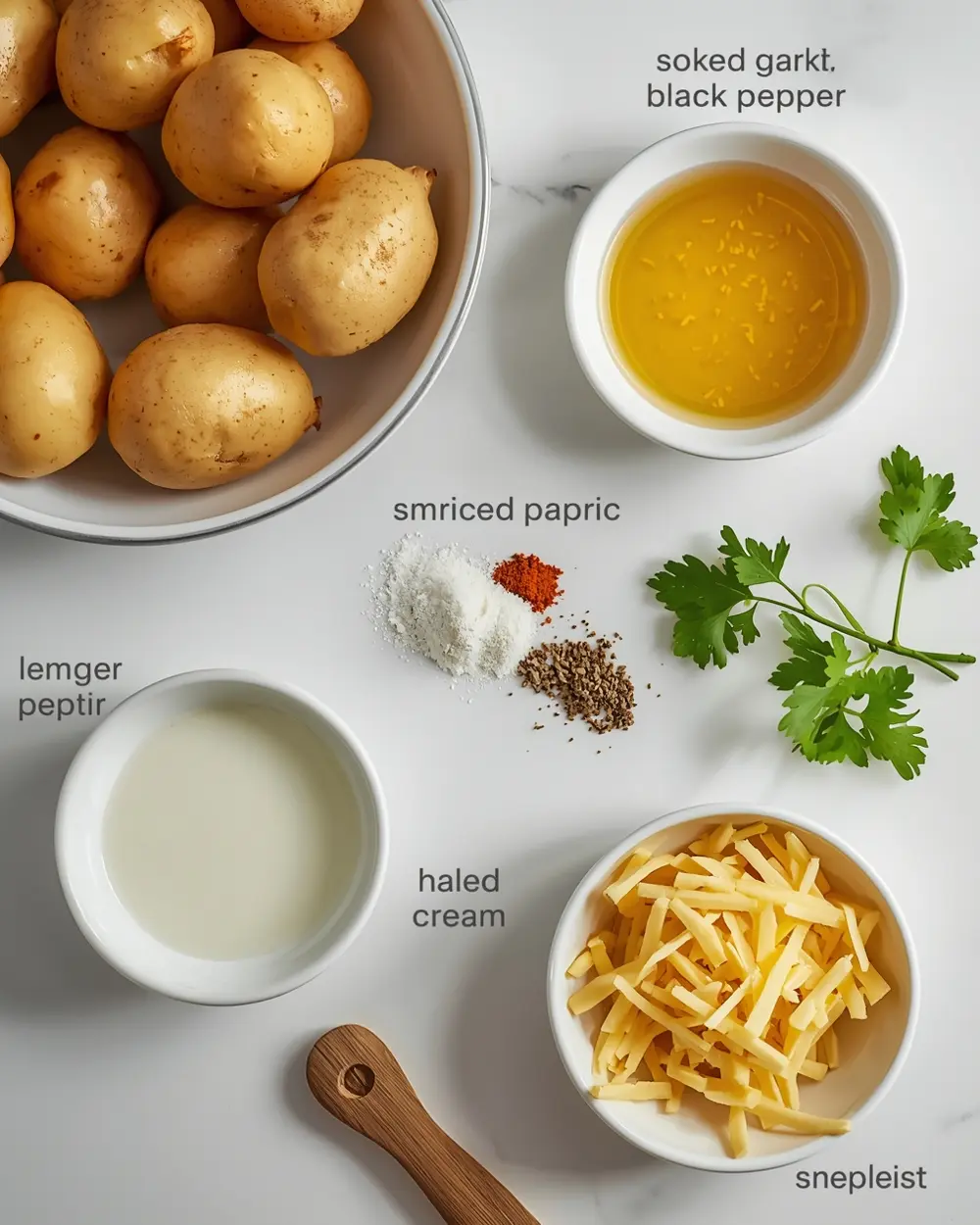 Ingredients for smashed potatoes