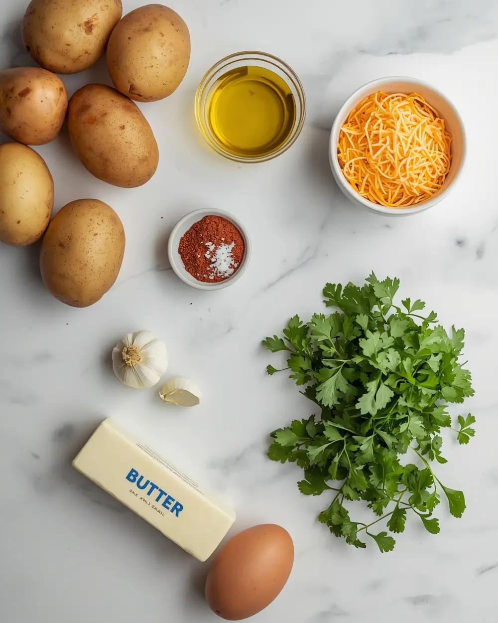 Ingredients for smashed potatoes