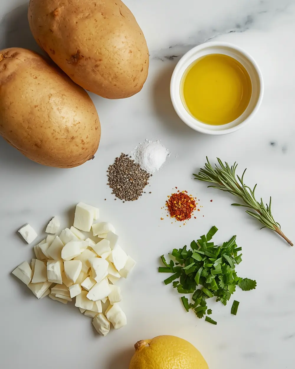 Ingredients for smashed potatoes