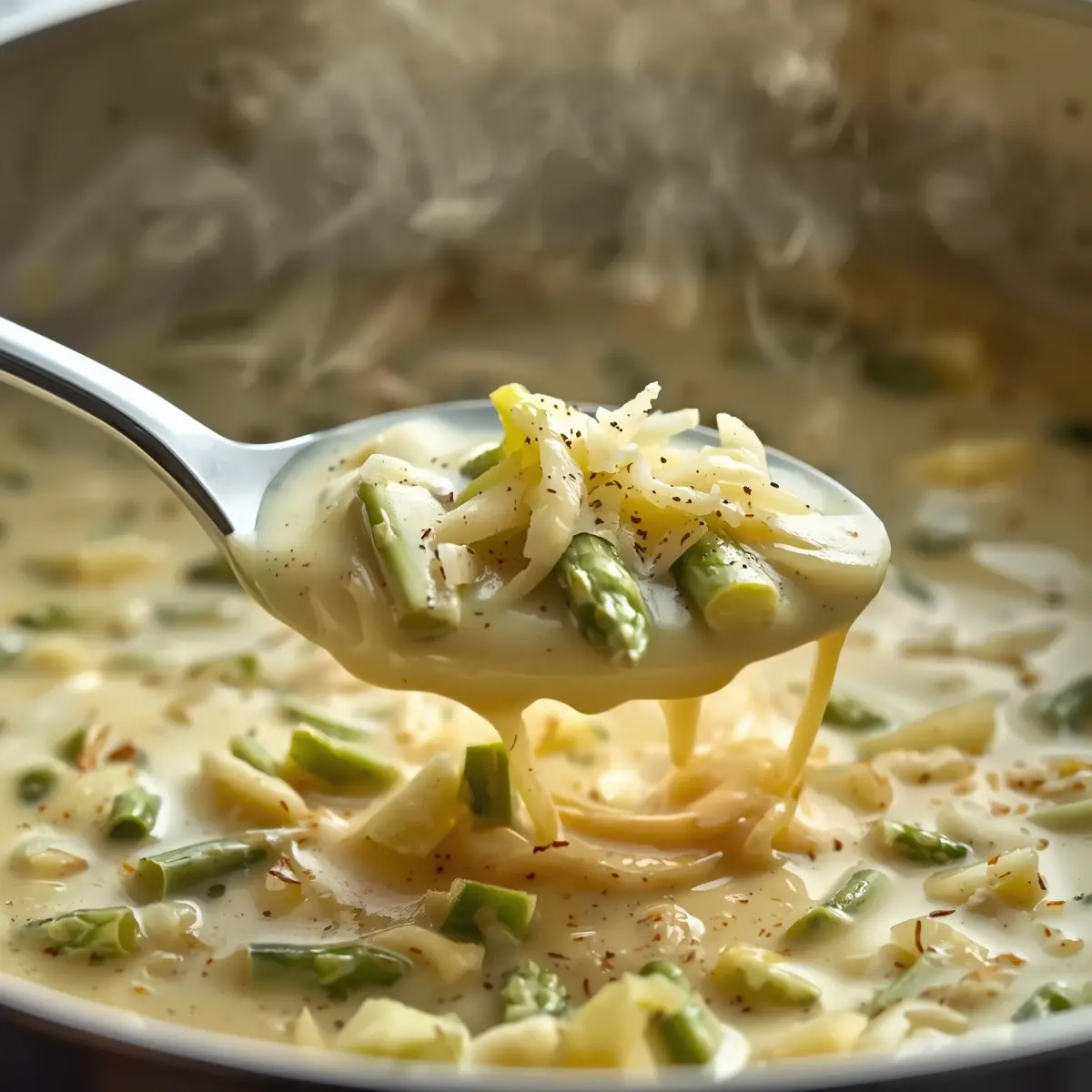 Cooking instructions for spring asparagus soup