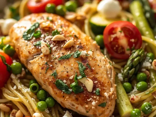 spring garden pasta