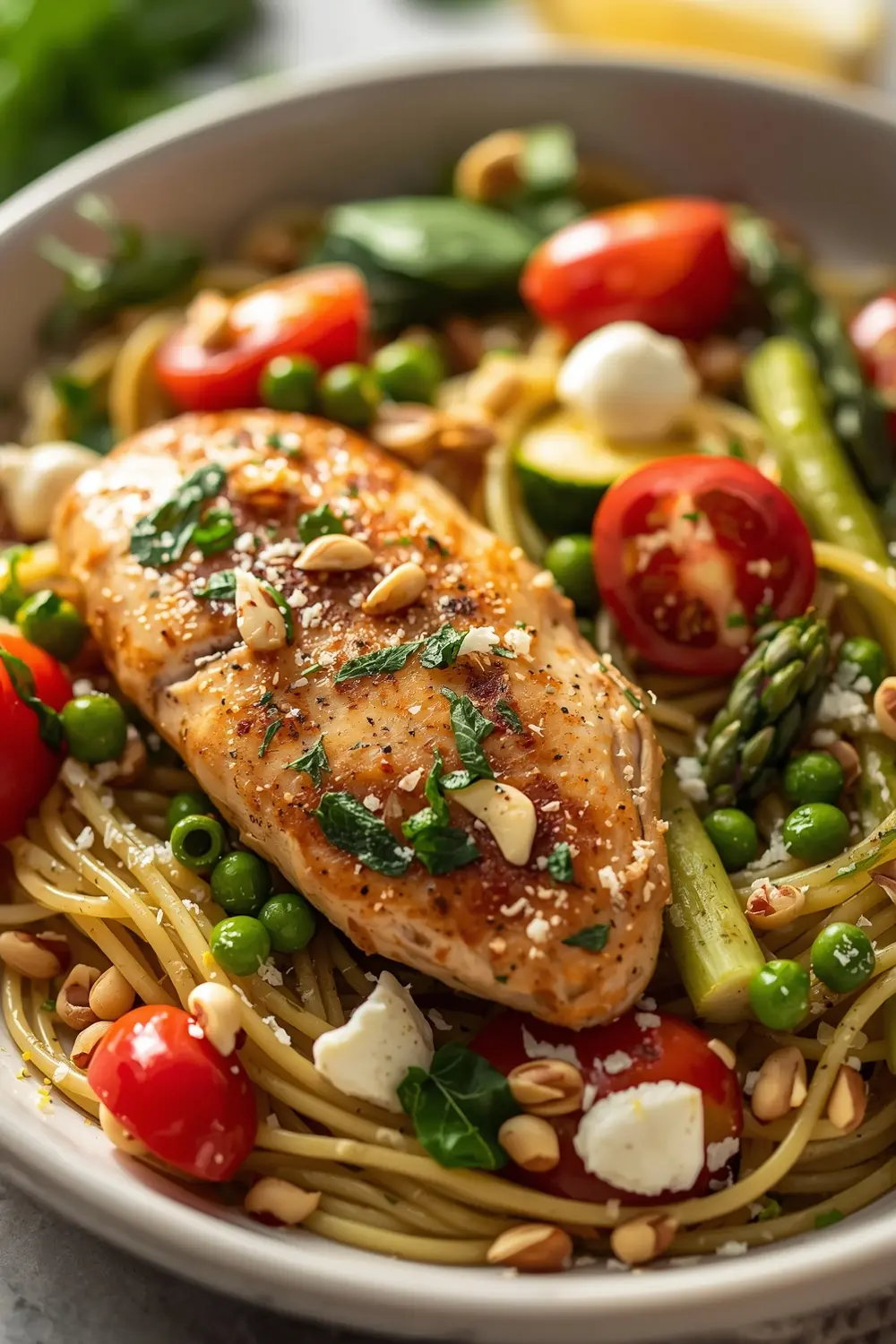spring garden pasta