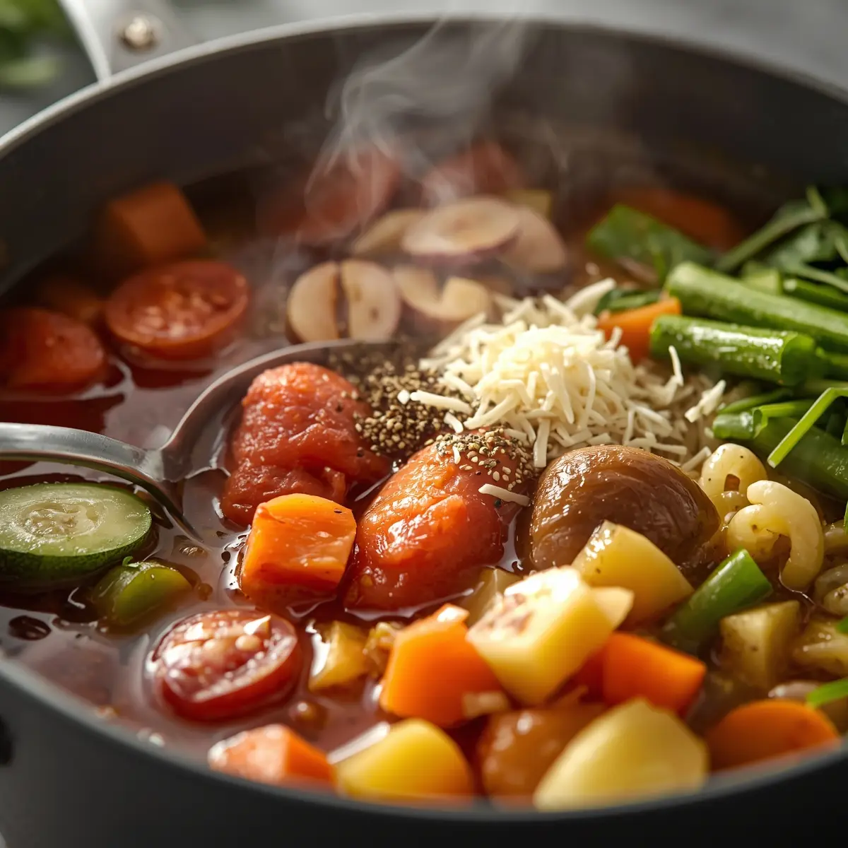 Cooking instructions for spring minestrone soup