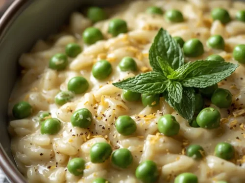 spring pea risotto