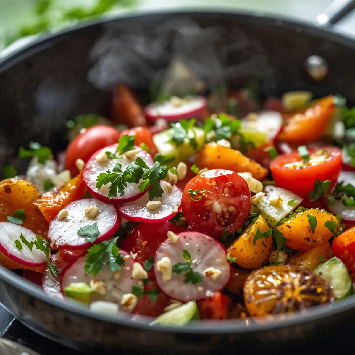 Cooking instructions for spring radish salad