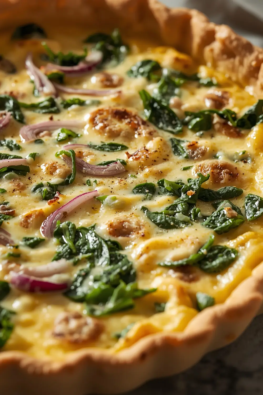 spring spinach quiche