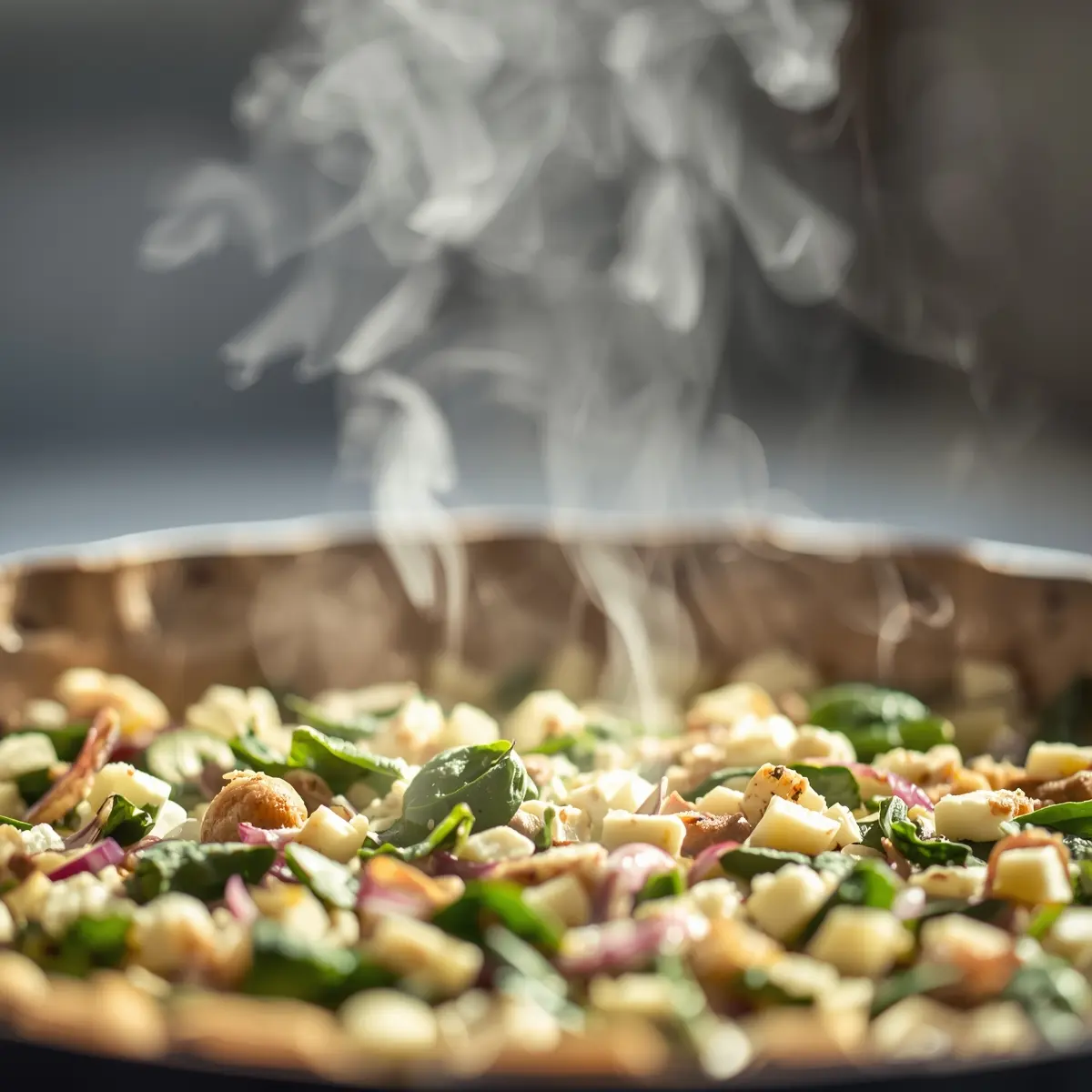 Cooking instructions for spring spinach quiche