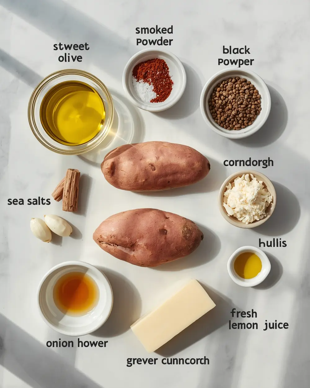 Ingredients for sweet potato fries