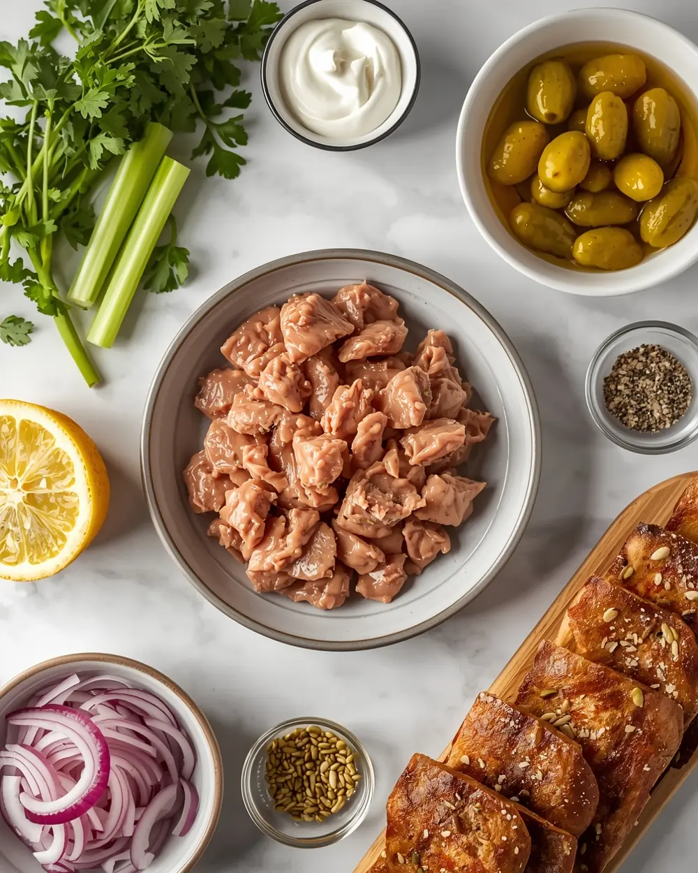 Ingredients for tuna salad