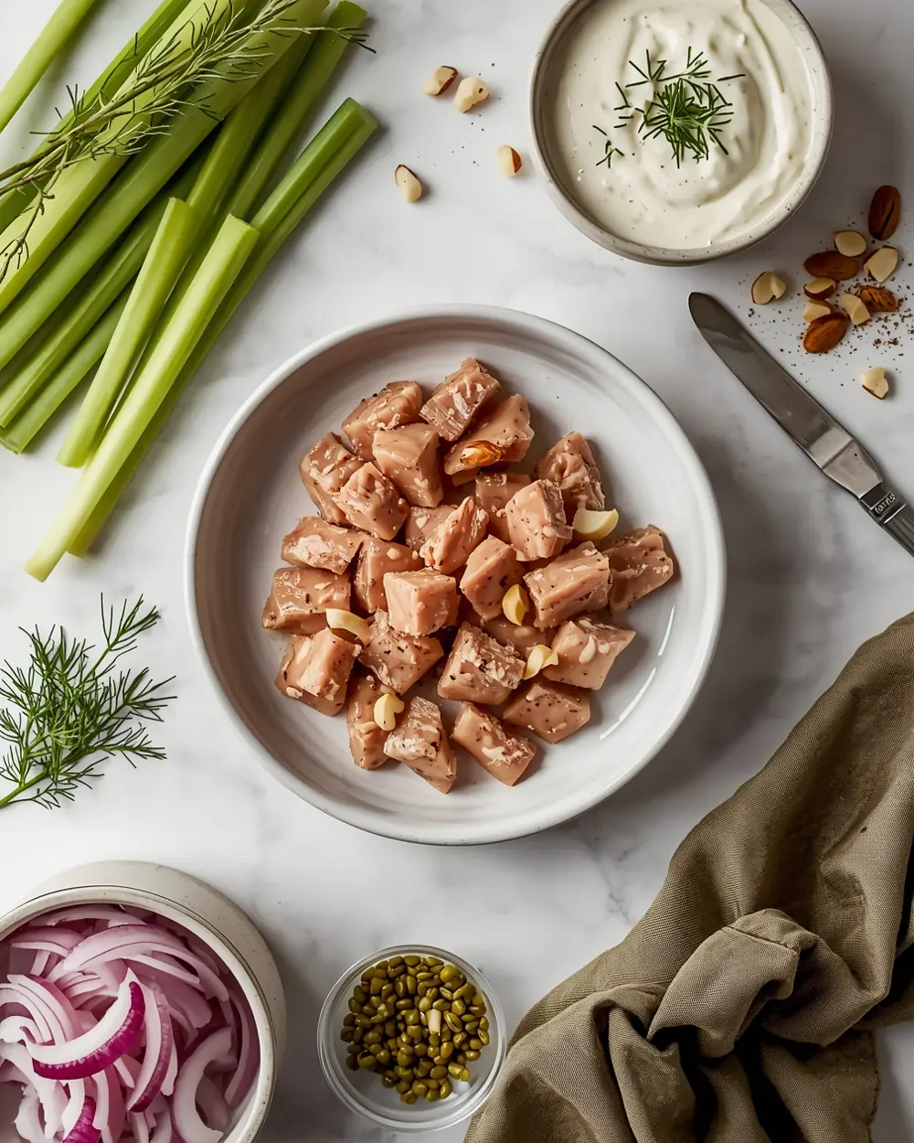 Ingredients for tuna salad