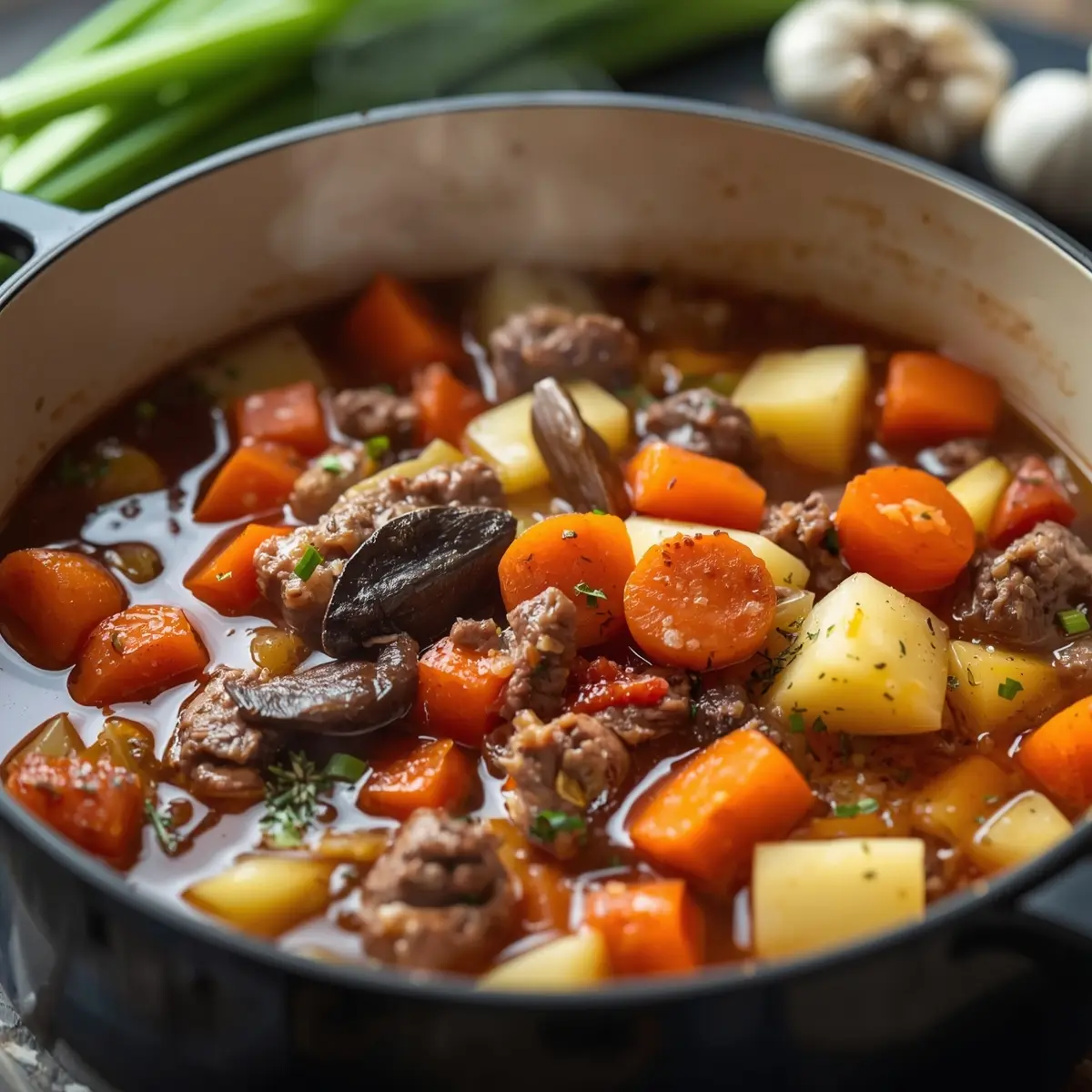 Cooking instructions for vegetable beef soup