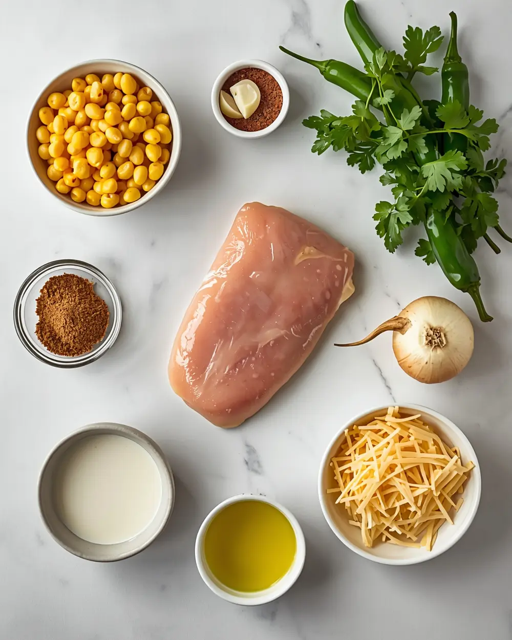 Ingredients for white chicken chili