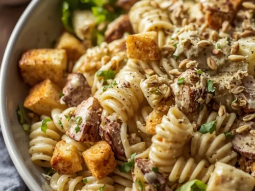 Caesar pasta salad