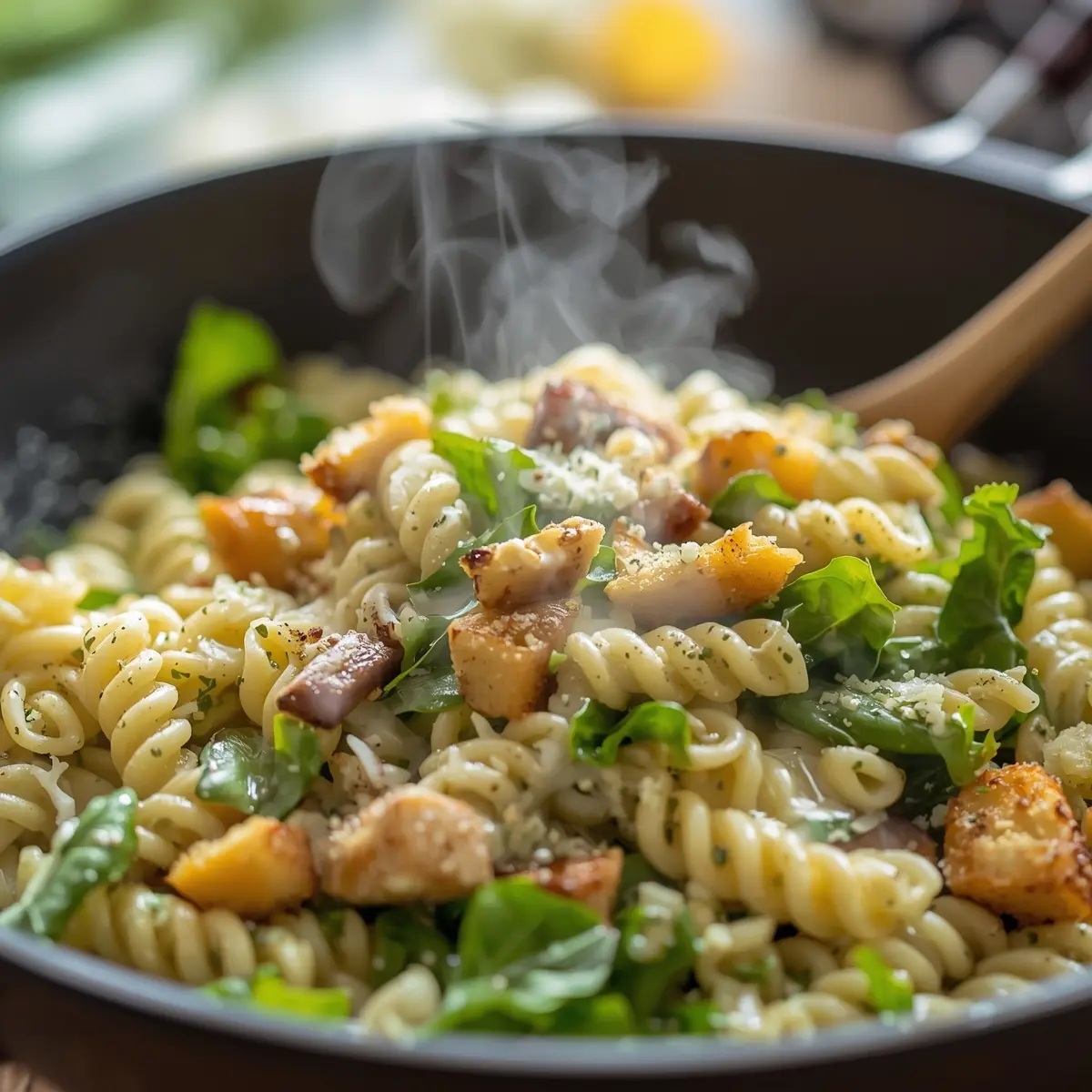 Cooking instructions for Caesar pasta salad