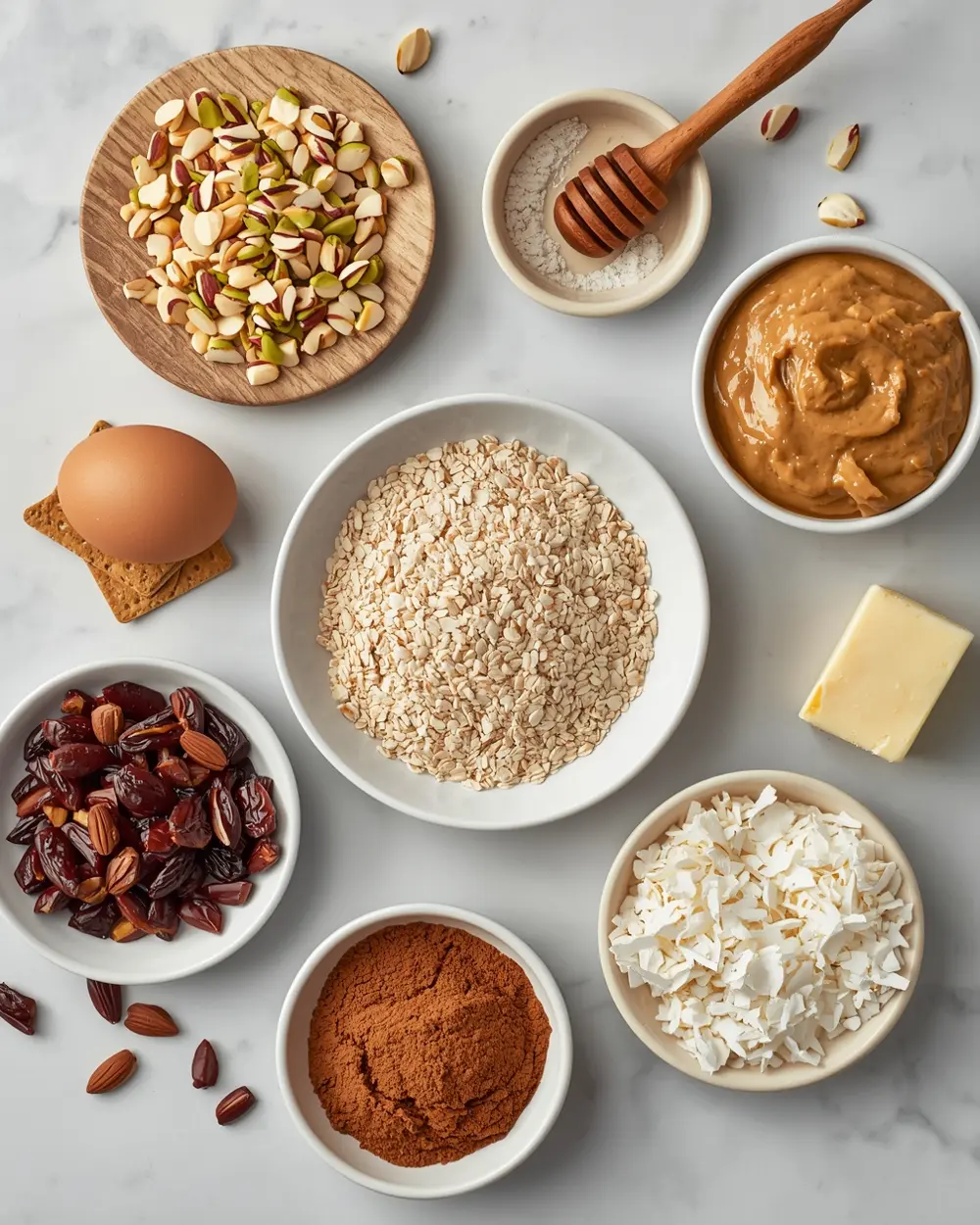 Ingredients for Easter bird nest cookies