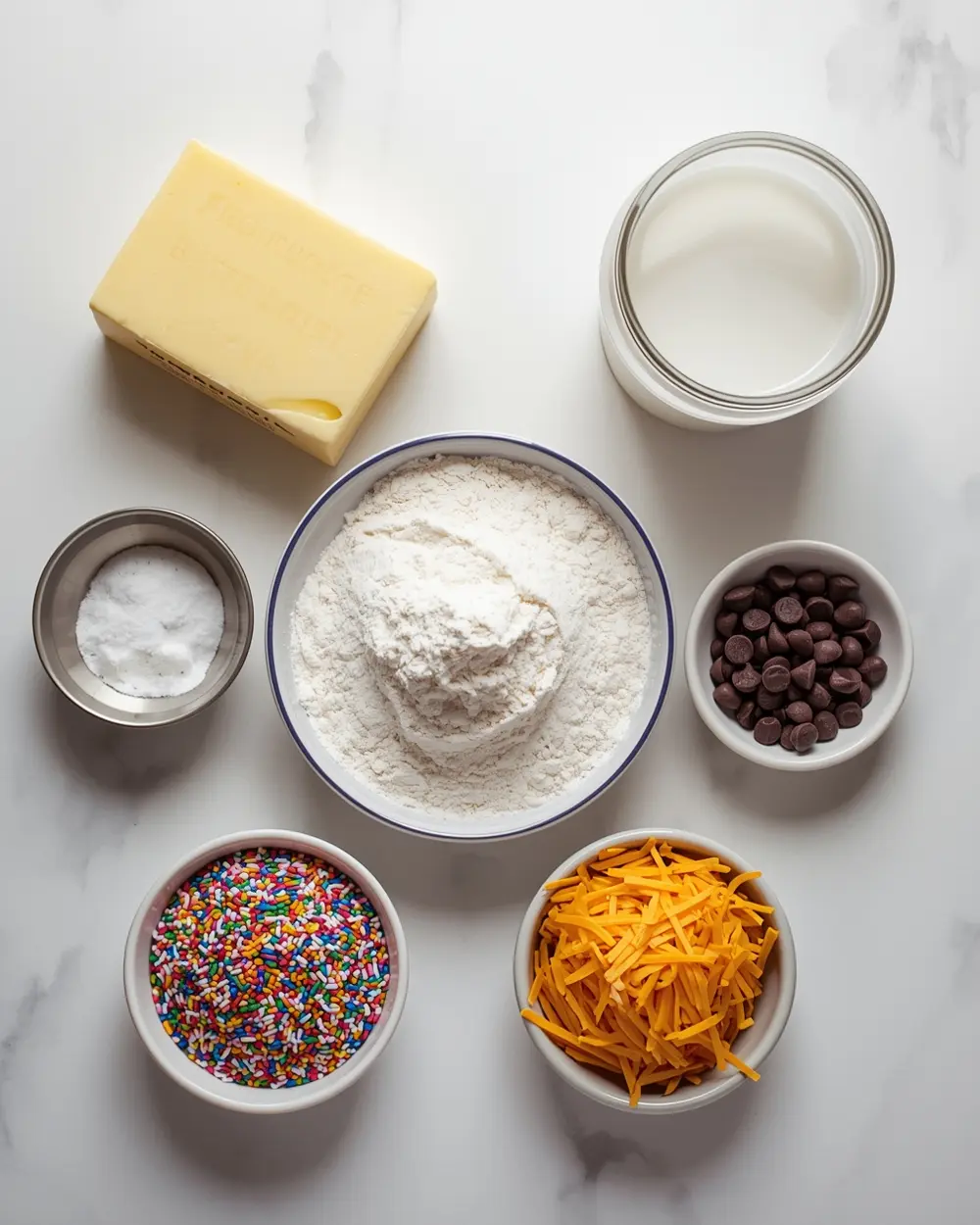 Ingredients for Easter bunny cake