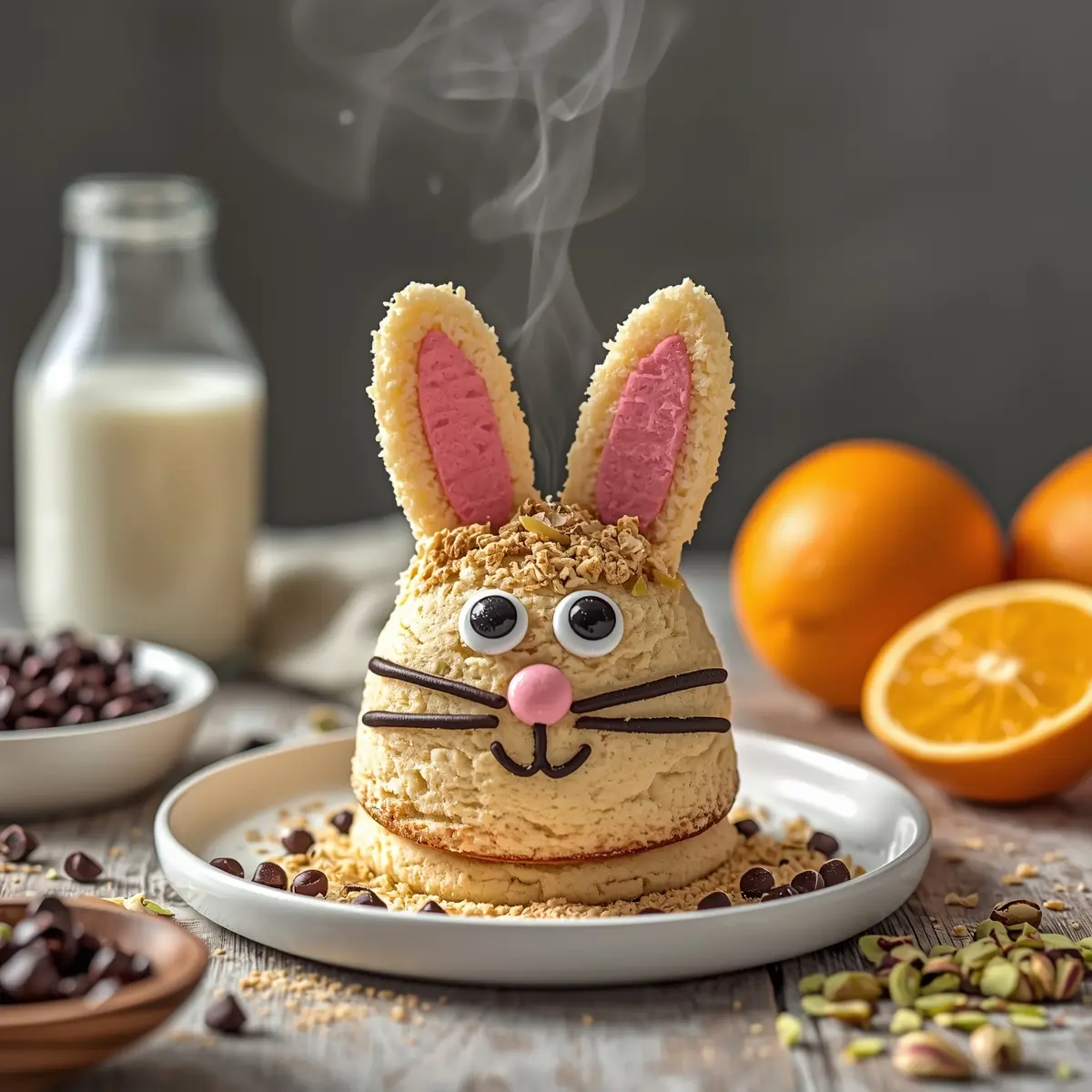 Cooking instructions for Easter bunny cake
