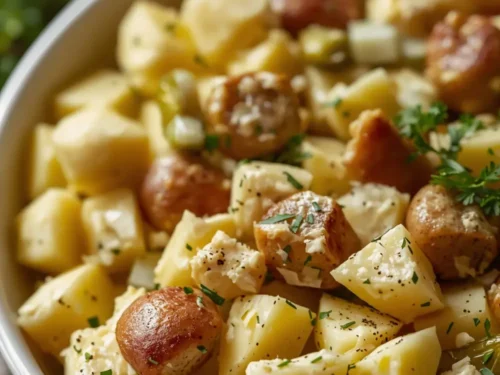 Easter deviled egg potato salad