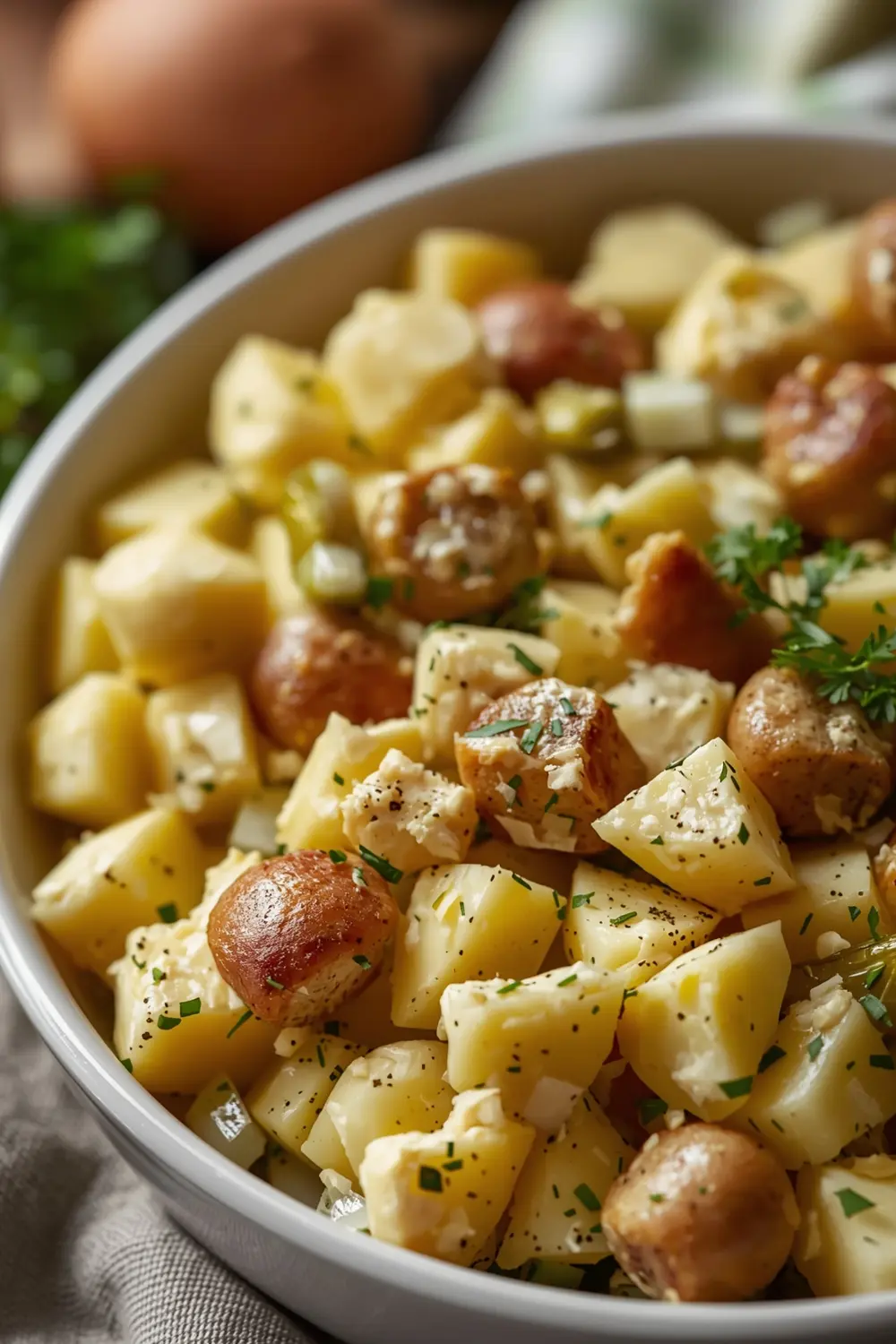 Easter deviled egg potato salad