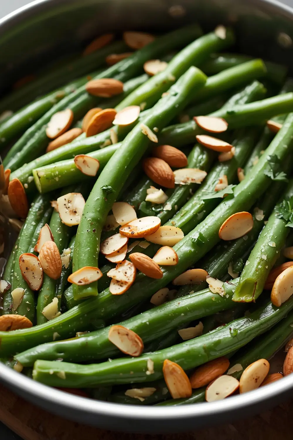 Easter green beans almondine