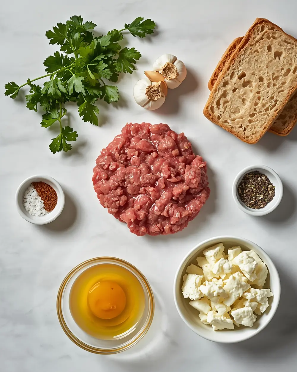 Ingredients for Easter lamb meatballs