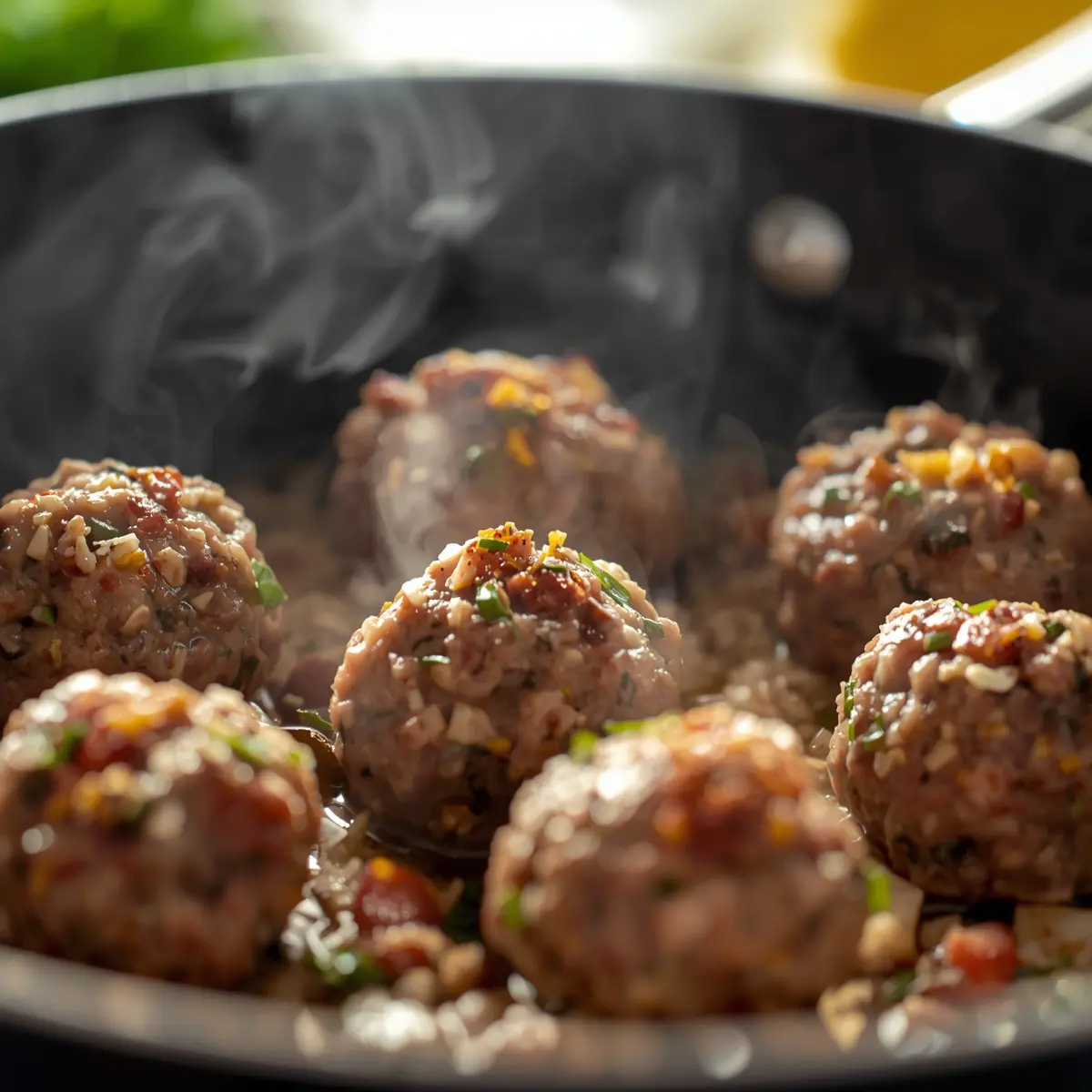 Cooking instructions for Easter lamb meatballs