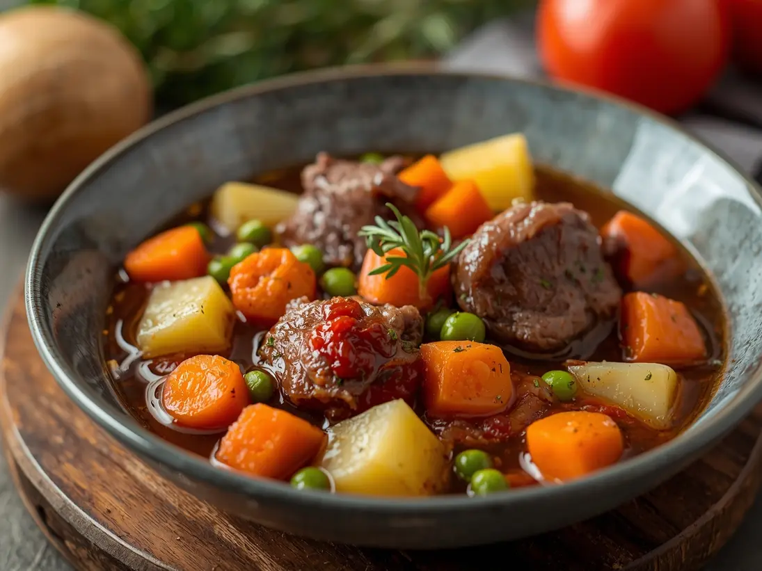Easter lamb stew ready to serve