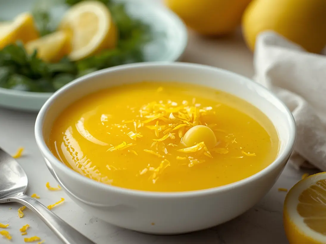 Easter lemon curd ready to serve