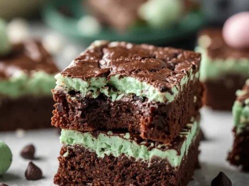 Easter mint brownies