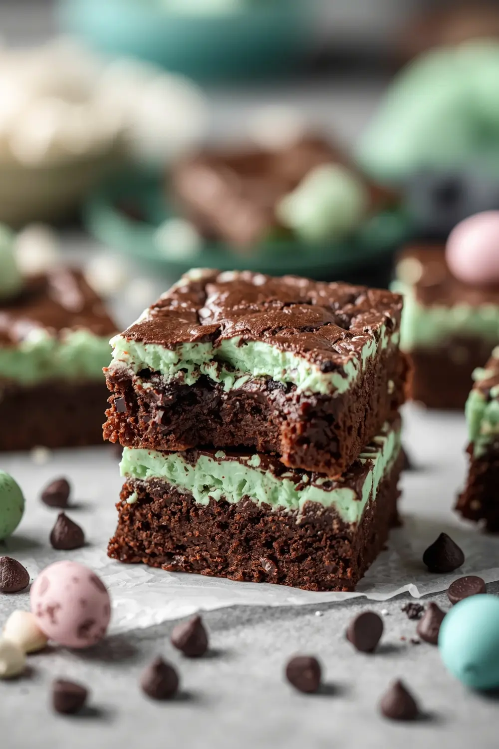Easter mint brownies
