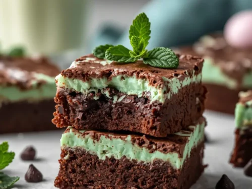 Easter mint brownies