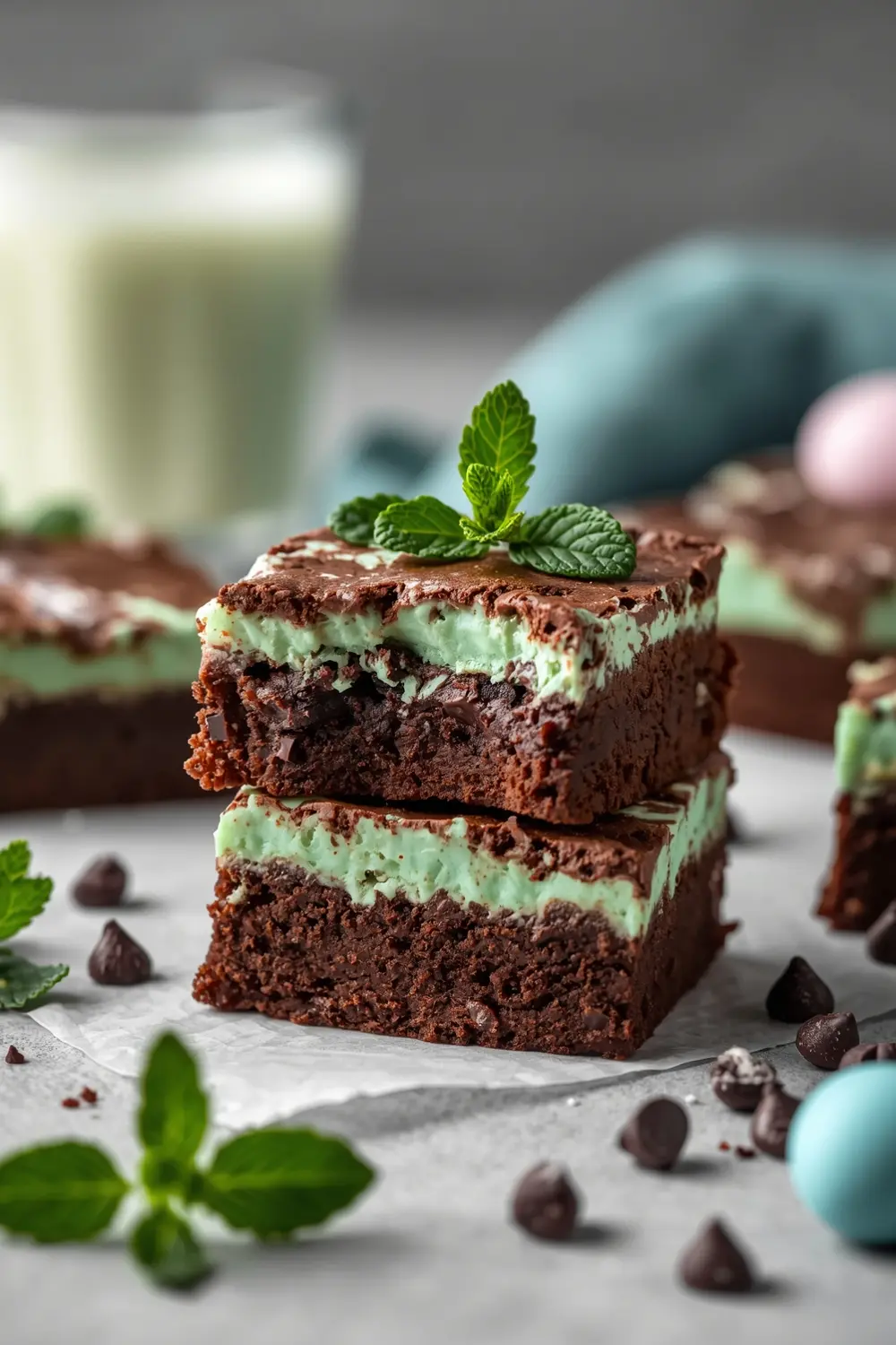 Easter mint brownies