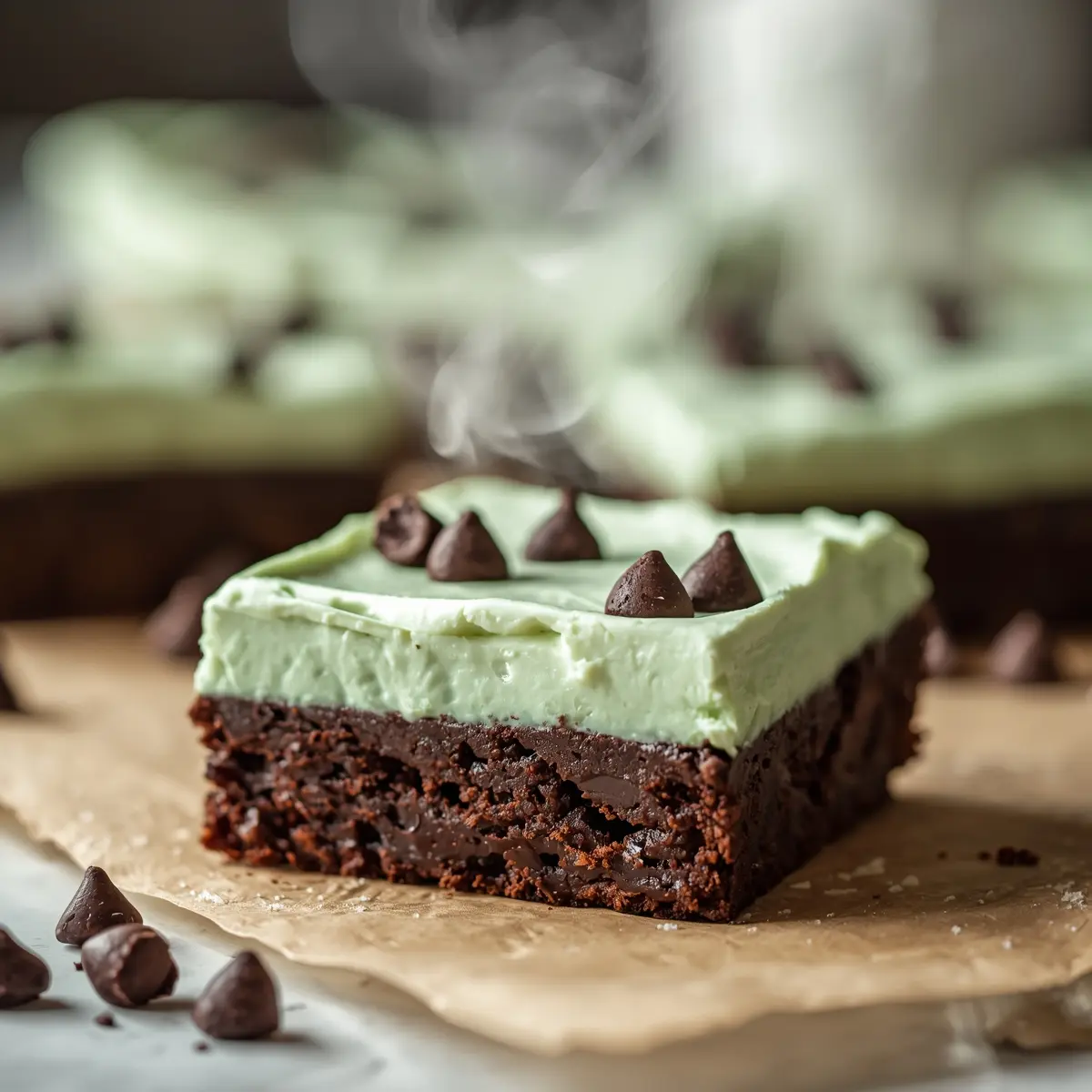 Cooking instructions for Easter mint brownies