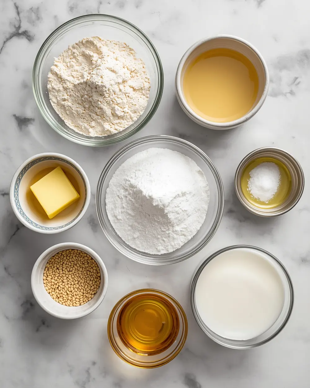 Ingredients for Easter pretzel bites