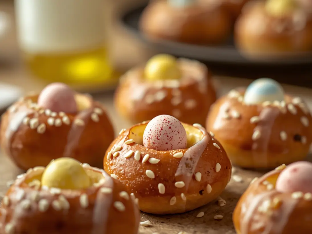Easter pretzel bites ready to serve