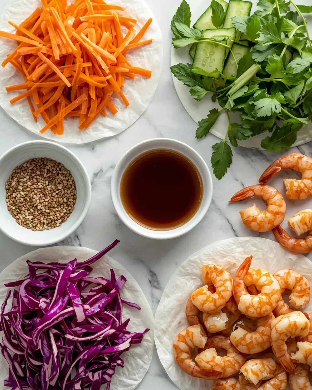 Ingredients for Easter spring rolls