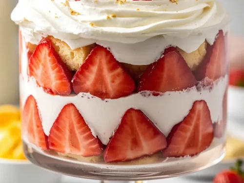 Easter strawberry trifle