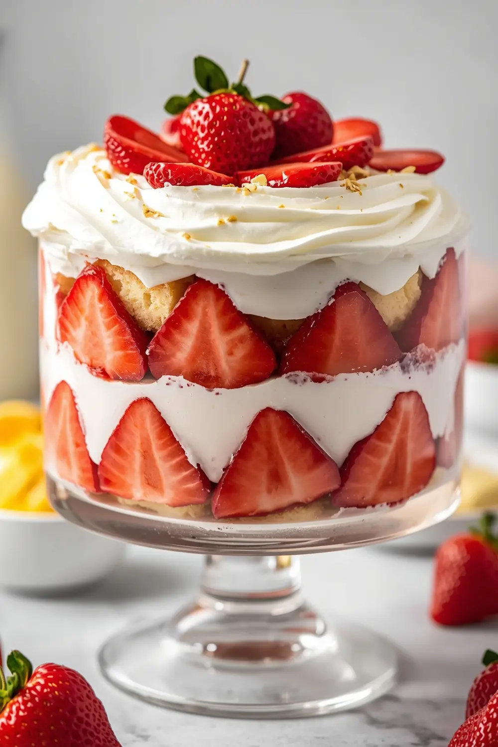 Easter strawberry trifle